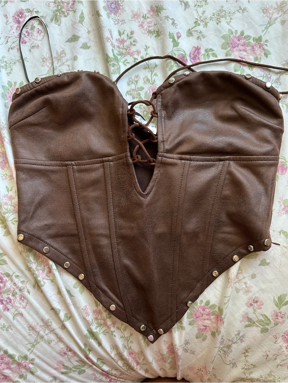 brown leather top